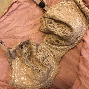 Victoria’s Secret Lacy nude unlined bra